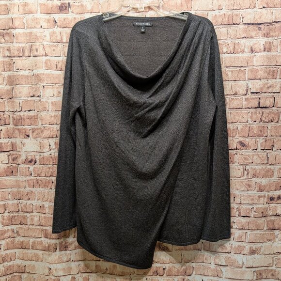 41 Hawthorn Crossover Long Sleeve Sweater Dark Gray Size XL - Picture 1 of 10